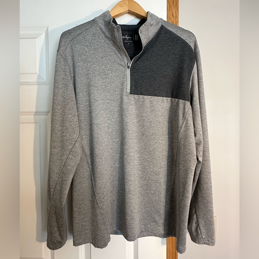 Walter Hagen Heather Gray Zip-Front Pullover